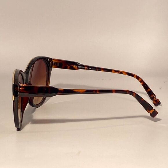 Eyebrow Sunglasses Oversized Silver Eyebrow Black Frame New - Picture 3 of 9